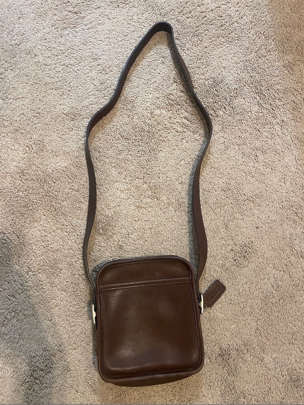 Vintage Coach Camera Bag Brown Leather Made in USA  Crossbody Bag